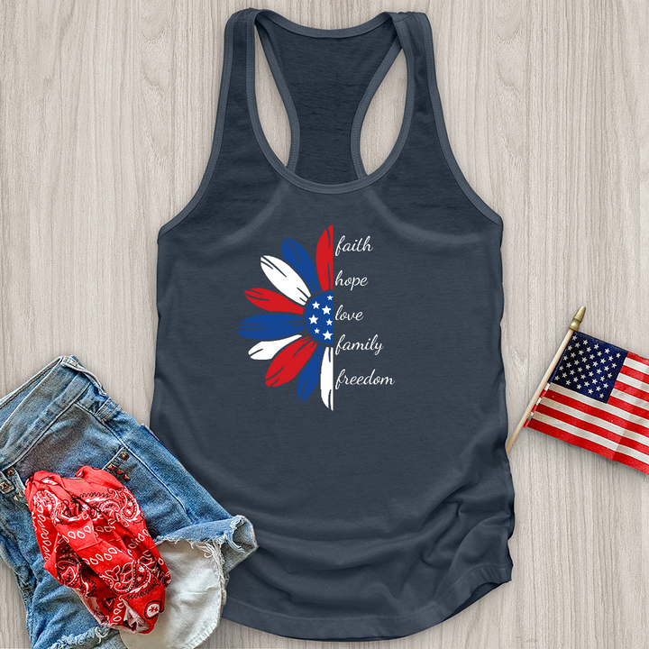 Faith Family Freedom Daisy Tank Top