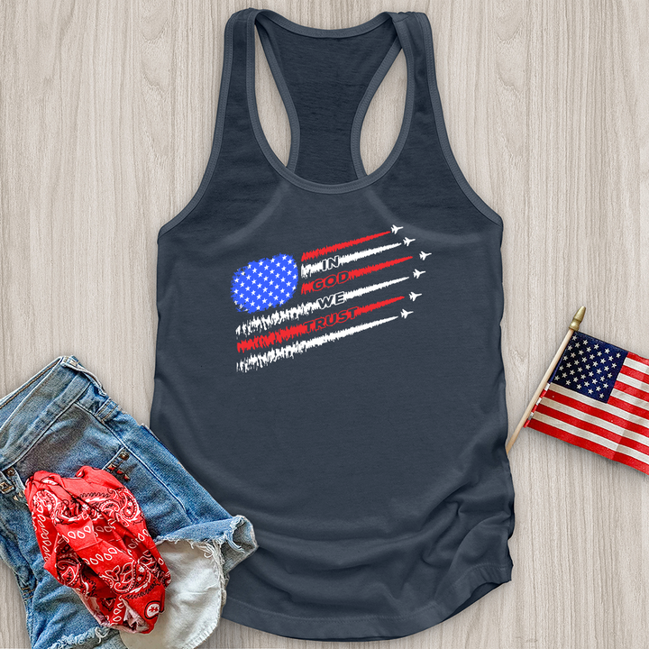 In God We Trust Jet Flag Tank Top