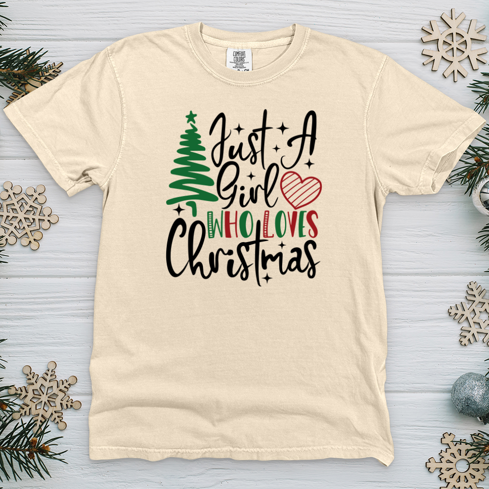 Just A Christmas Girl Heavy Cotton Comfort Colors Tee