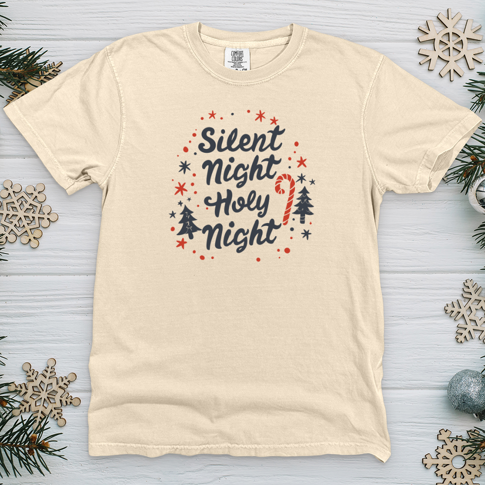 Silent Night Holy Night 01 Heavy Cotton Comfort Colors Tee