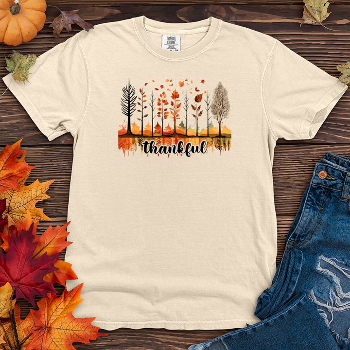 Watercolor Autumn Scene Icons Heavy Cotton Comfort Colors Tee