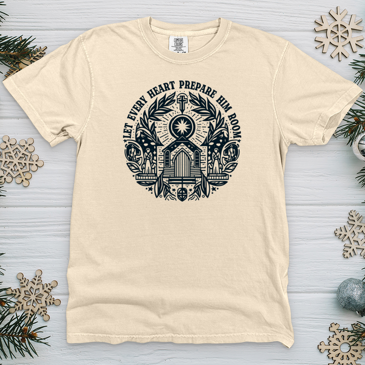 Let Every Heart Prepare Him Room Heavy Cotton Comfort Colors Tee