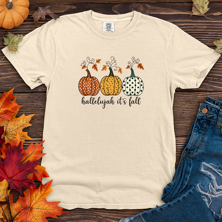 Retro Pumpkin Polka Dot Trio Heavy Cotton Comfort Colors Tee