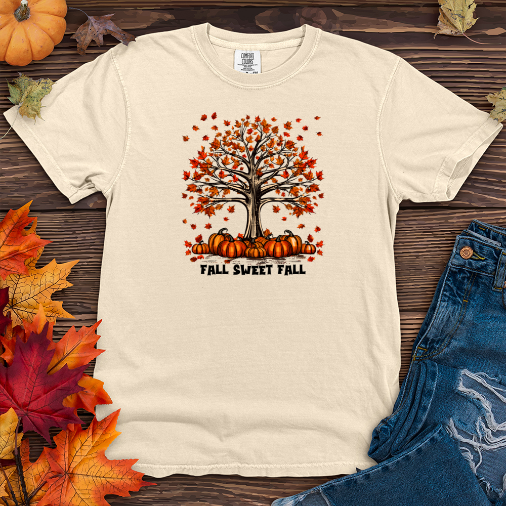 Vintage Plaid Pumpkin Tree Heavy Cotton Comfort Colors Tee