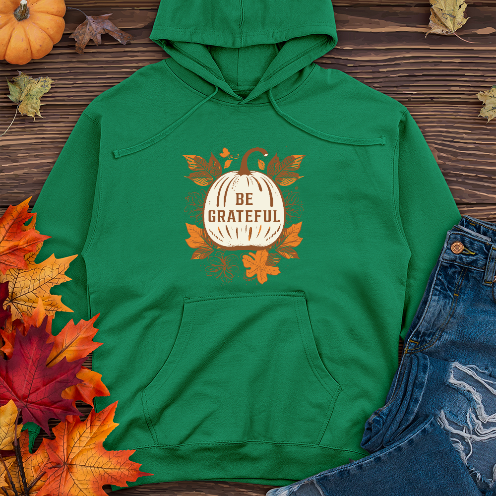 Vintage Pumpkin Leaf Delights Midweight Hoodie