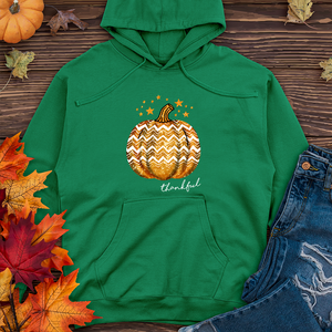 Thankful Retro Pumpkin Sparkle Midweight Hoodie