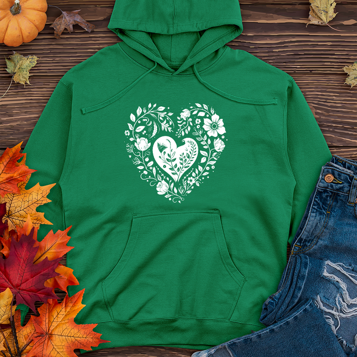 A simple floral heart 01 Midweight Hoodie