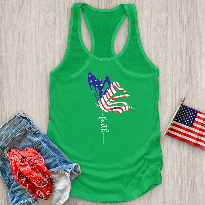 American Faith Butterfly Tank Top