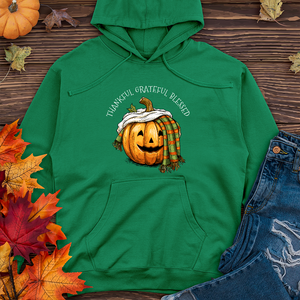 Thankful Grateful Blessed Happy Pumpkin Midweight Hoodie