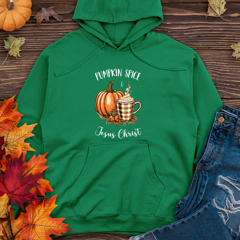 Pumpkin Spice & Jesus Midweight Hoodie