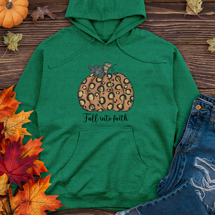 Fall Into Faith Gold Pumpkin   Midweight Hoodie