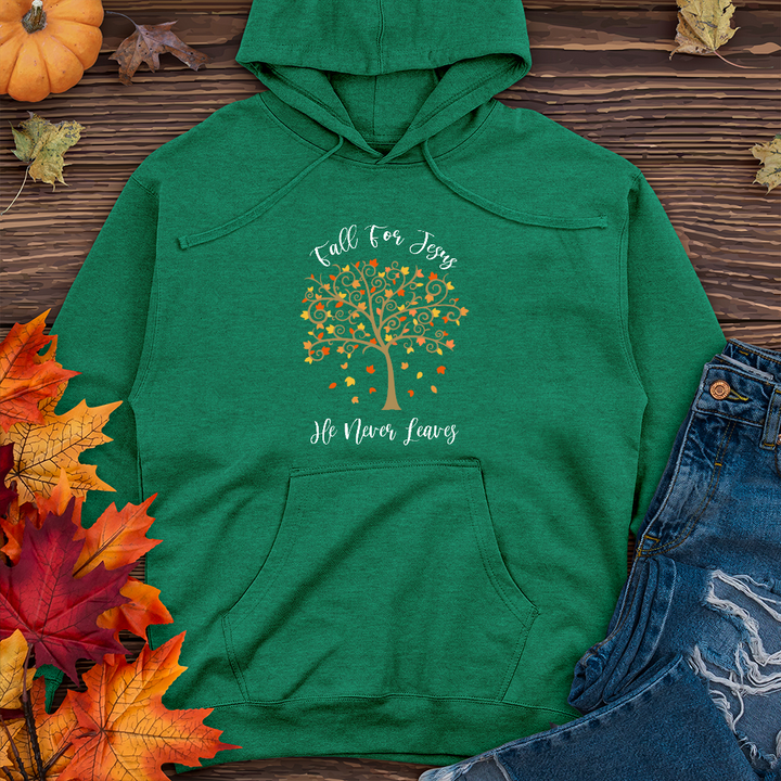 Fall For Jesus Autumn Scene Midweight Hoodie