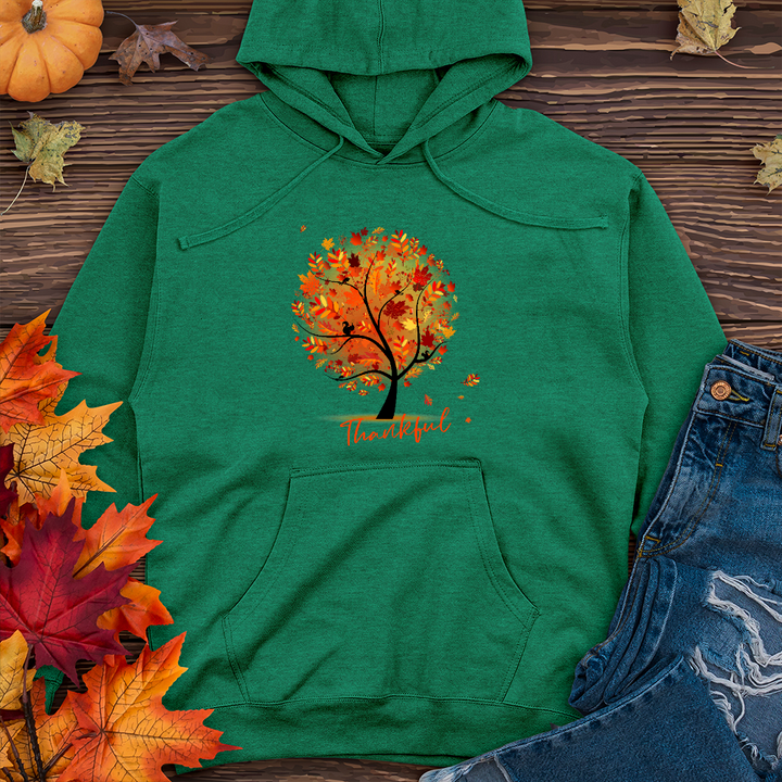 Thankful Autumn Tree   Midweight Hoodie