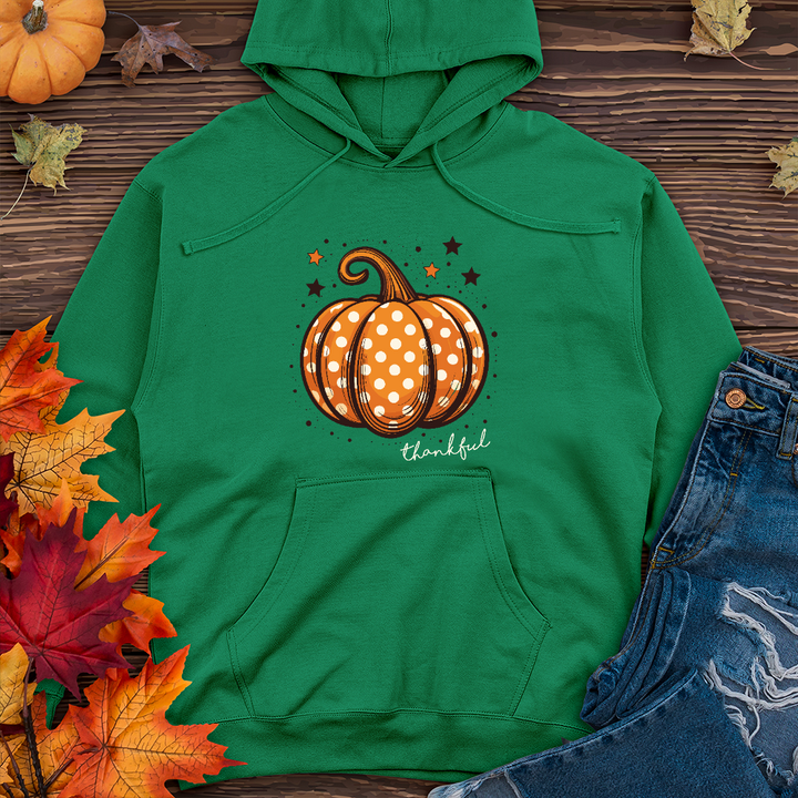 Thankful Dotted Pumpkin Midweight Hoodie