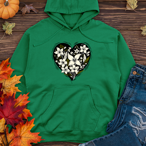 Heart shape flower Midweight Hoodie