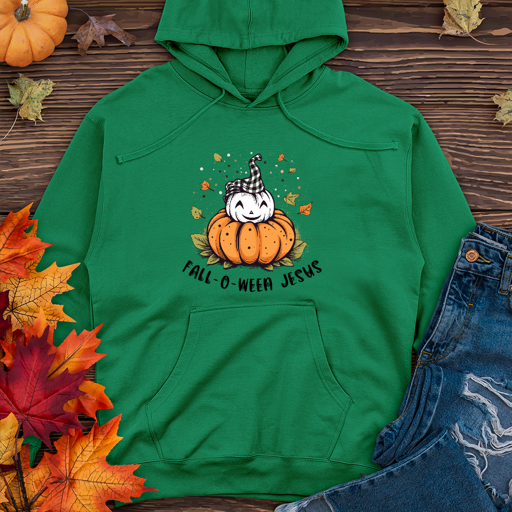 Retro Polka Dot Pumpkin Cozies Midweight Hoodie