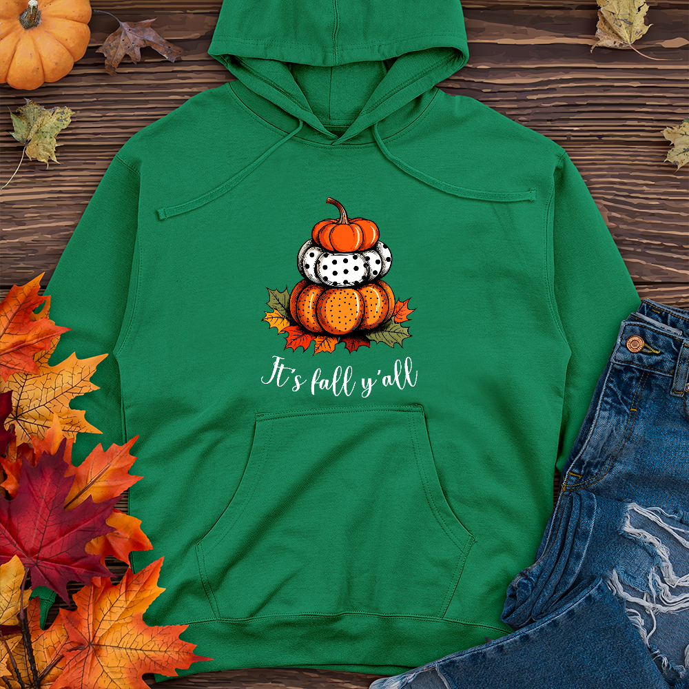 It's Fall Y'all Stacked Pumpkins Midweight Hoodie