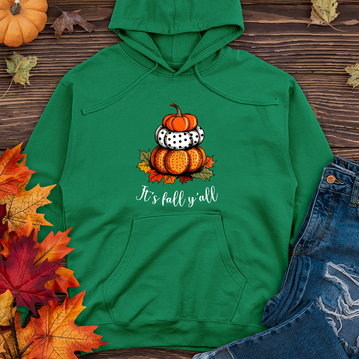 It's Fall Y'all Stacked Pumpkins Midweight Hoodie