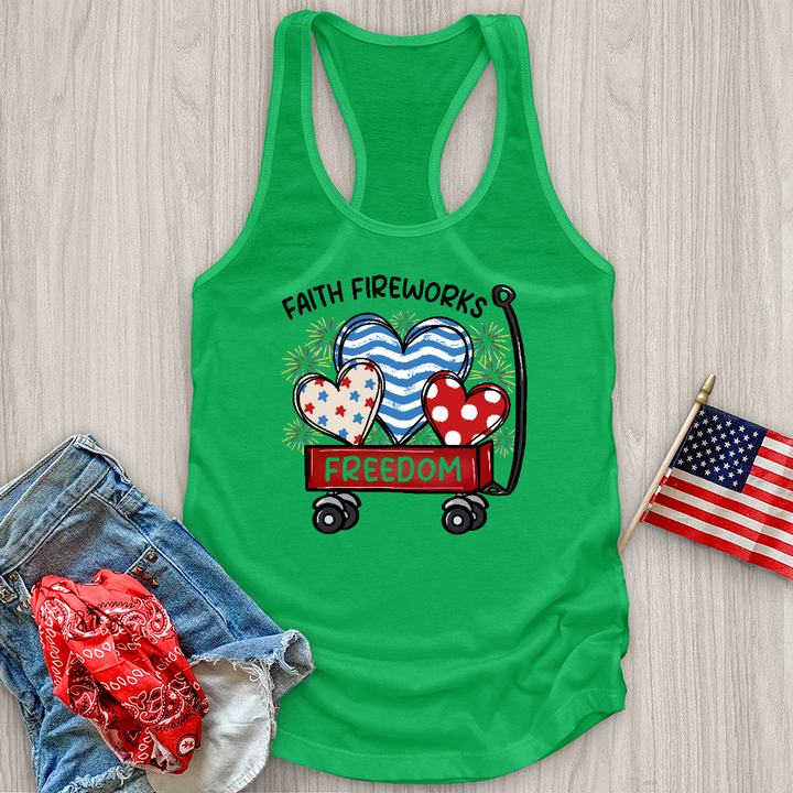 Faith Fireworks Freedom Cart Tank Top