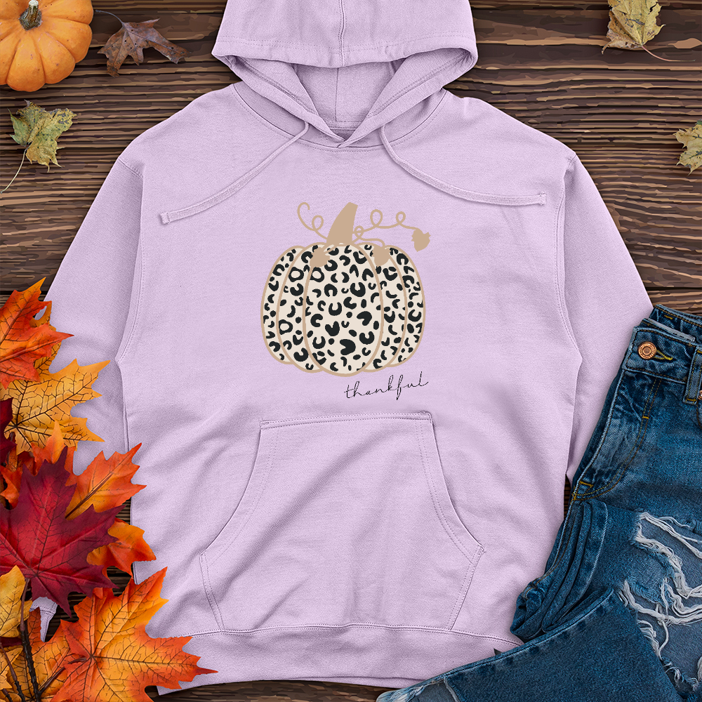 Thankful Leopard Pumpkin   Midweight Hoodie