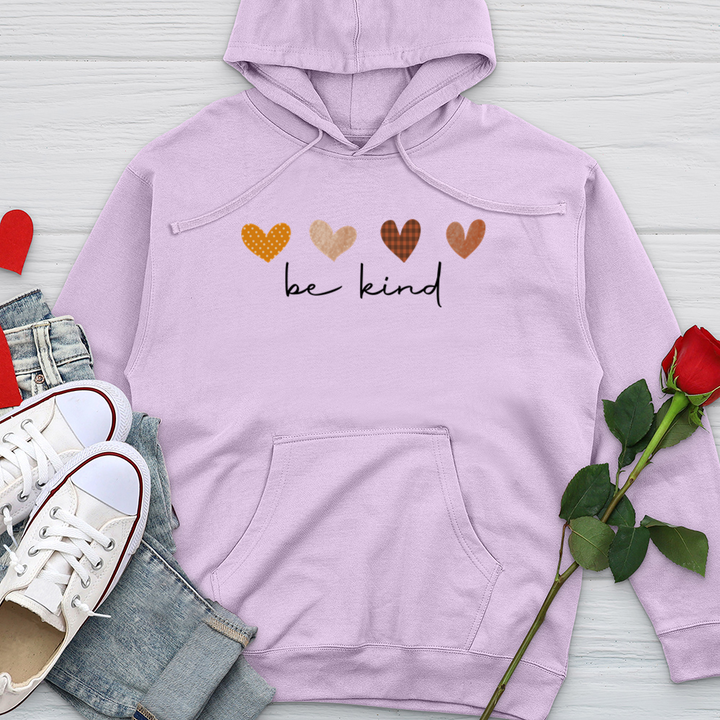 Be Kind Autumn Hearts Midweight Hooded Sweatshirt