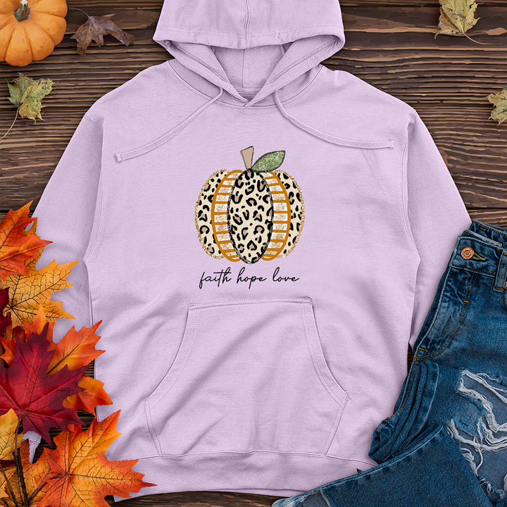 FHL Leopard Gold Pumpkin   Midweight Hoodie