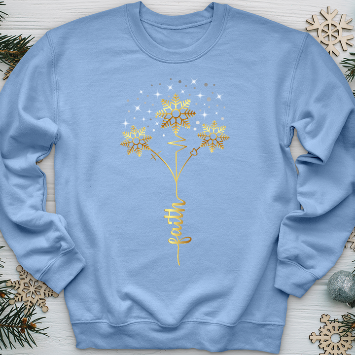 Faith Snowflake Blossom Crewneck