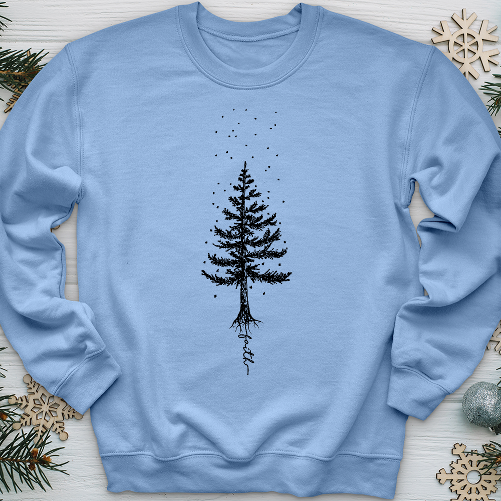 Rooted In Faith Pine Tree Crewneck