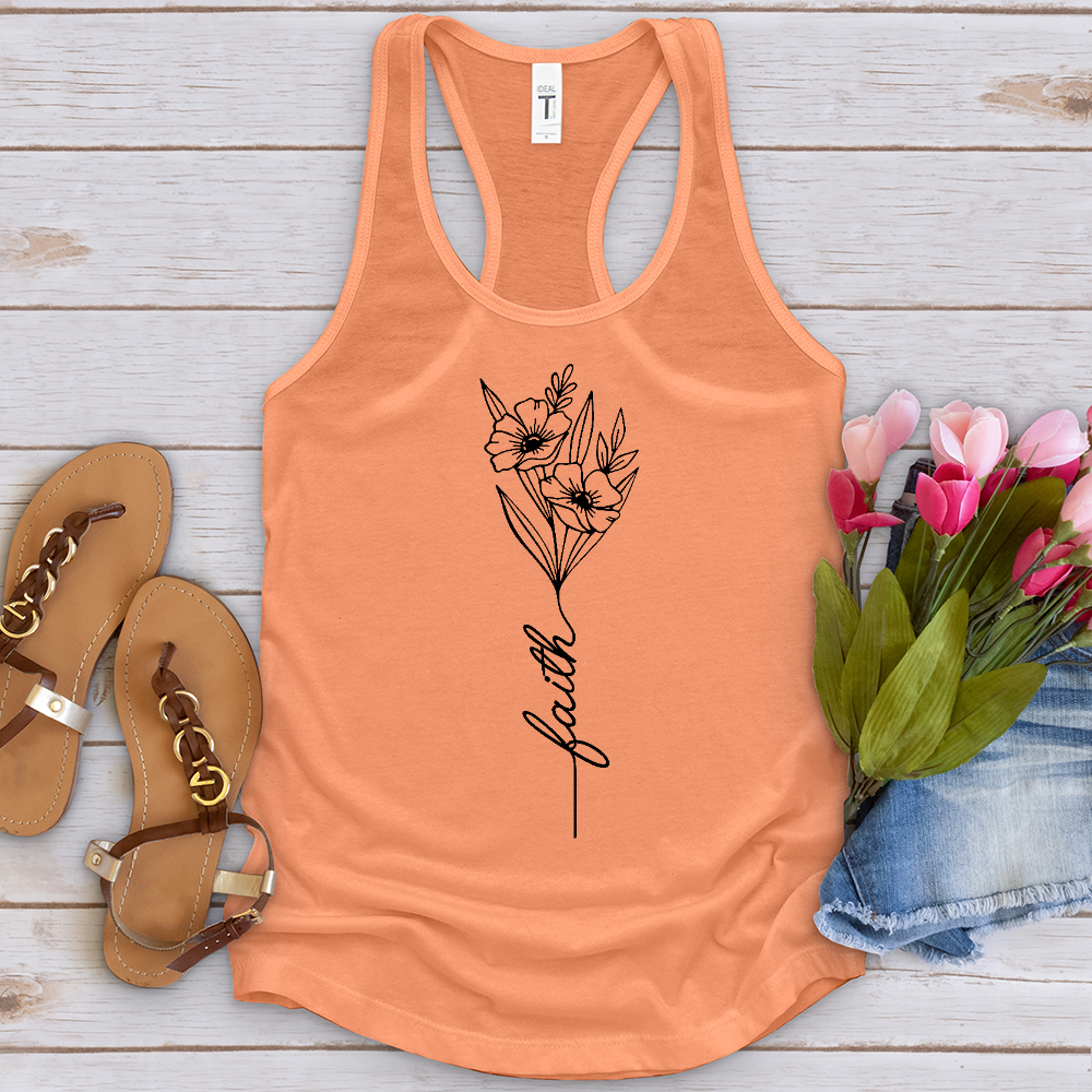 Faith Spring Flower Bouquet Tank Top