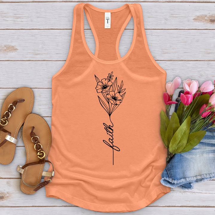 Faith Spring Flower Bouquet Tank Top