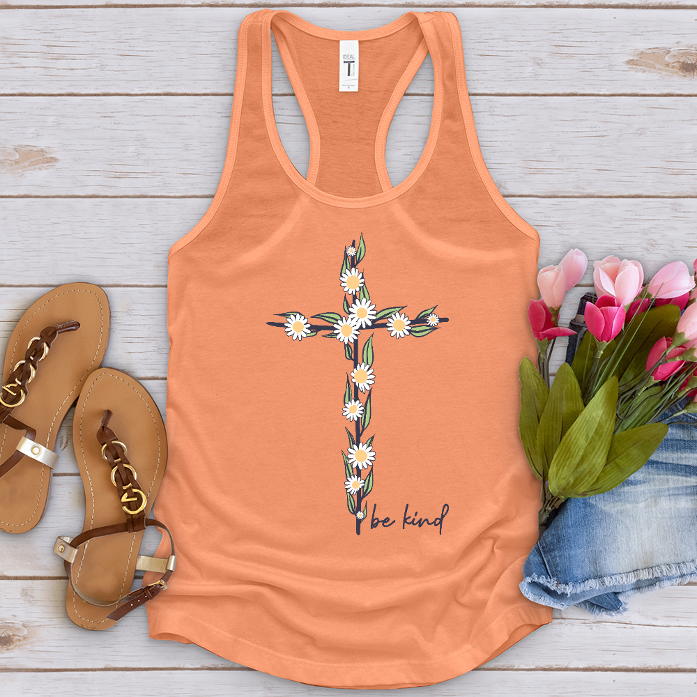 Be Kind Floral Cross Tank Top