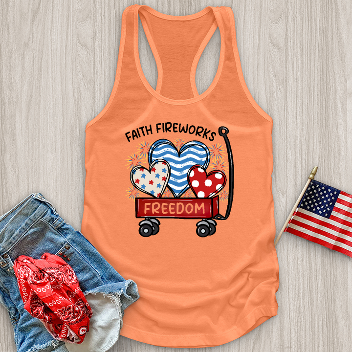 Faith Fireworks Freedom Cart Tank Top