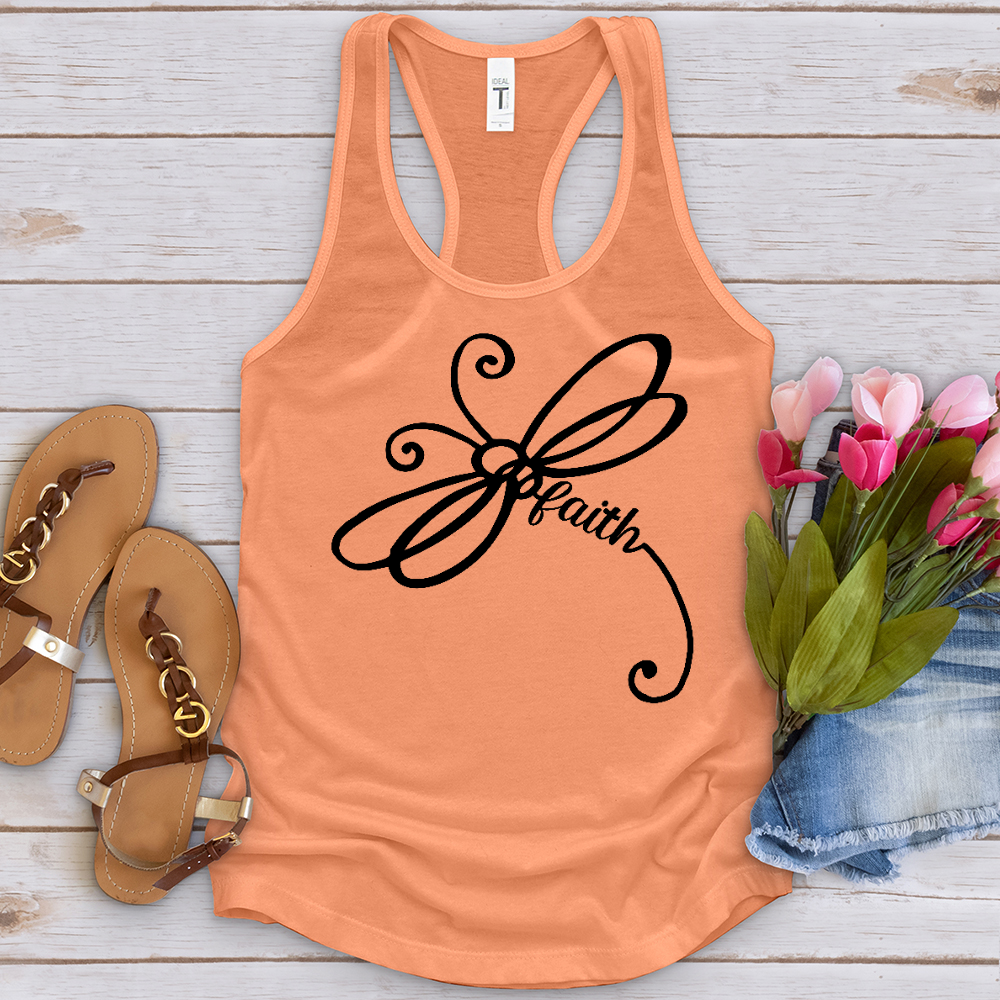 Faith Dragonfly Word Art Tank Top