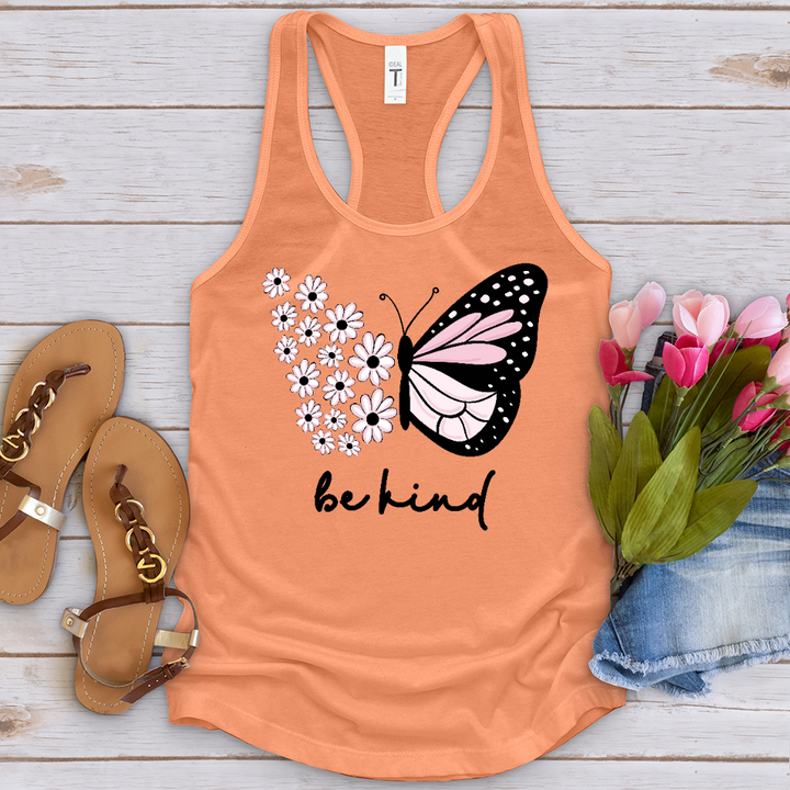 Be Kind Sunflower Butterfly Tank Top