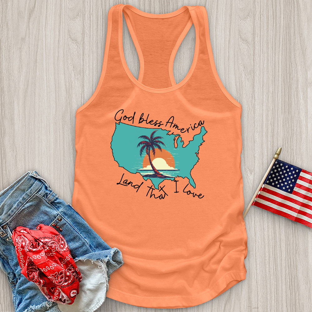 Palm Tree Beach Ocean Tank Top