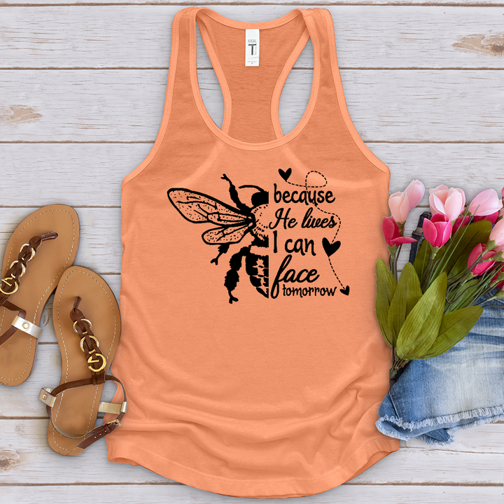 Because He Lives Bee Tank Top