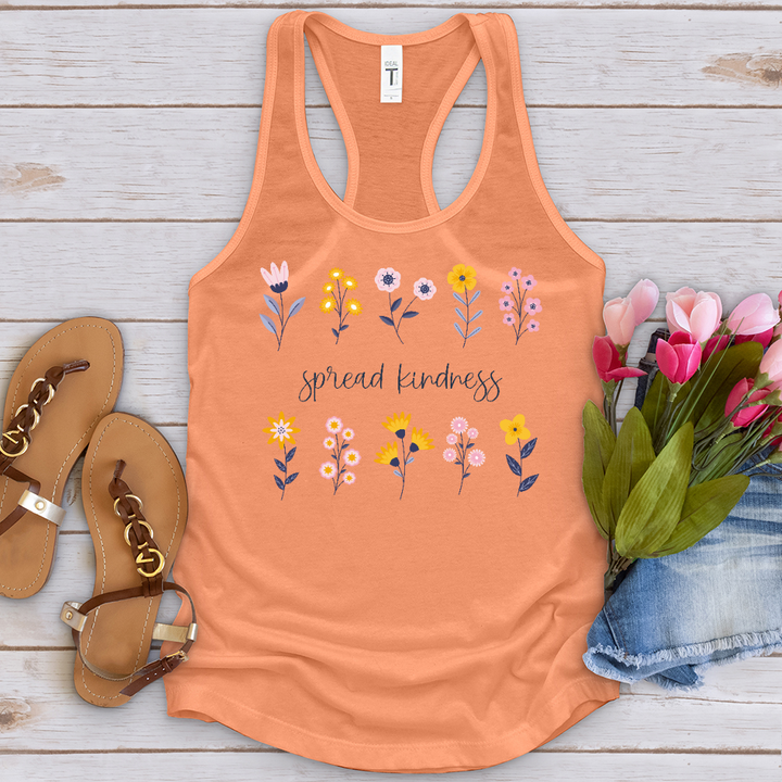 Spread Kindness Flower Pattern Tank Top