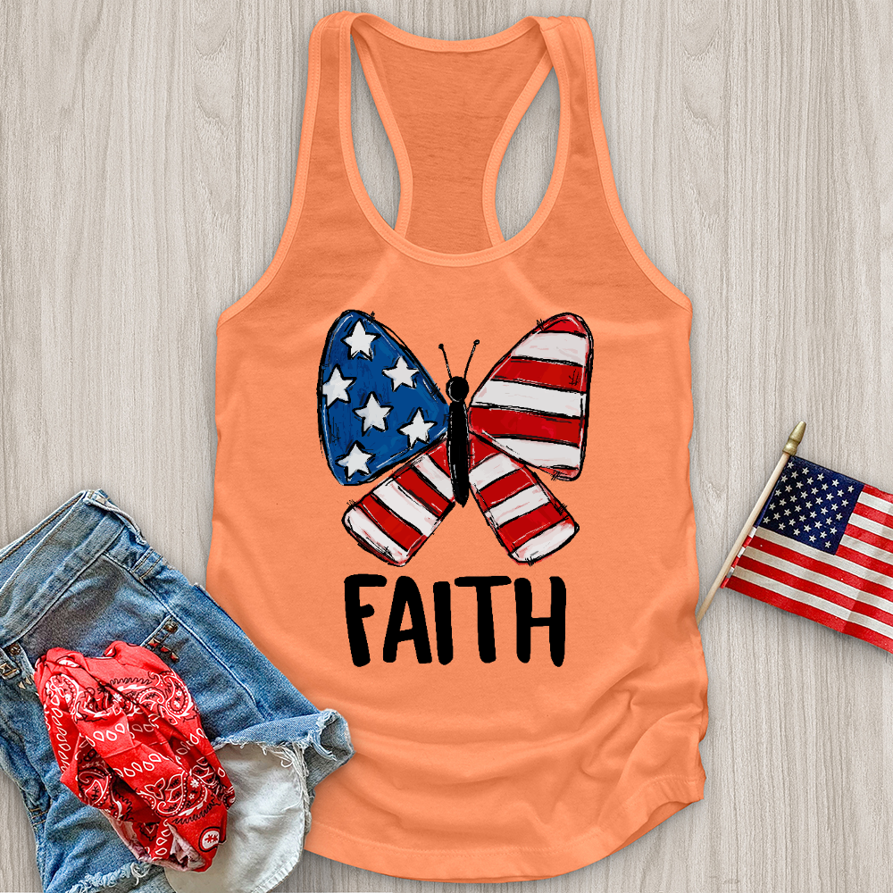 USA Faith Butterfly Tank Top