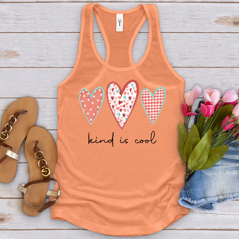 Kind Is Cool Pink Hearts Tank Top