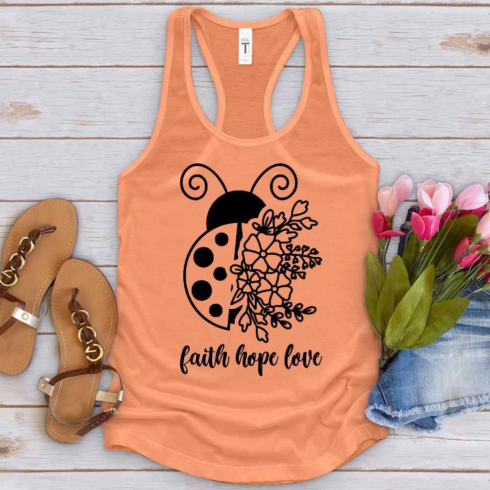 Faith Hope Love Ladybug Tank Top