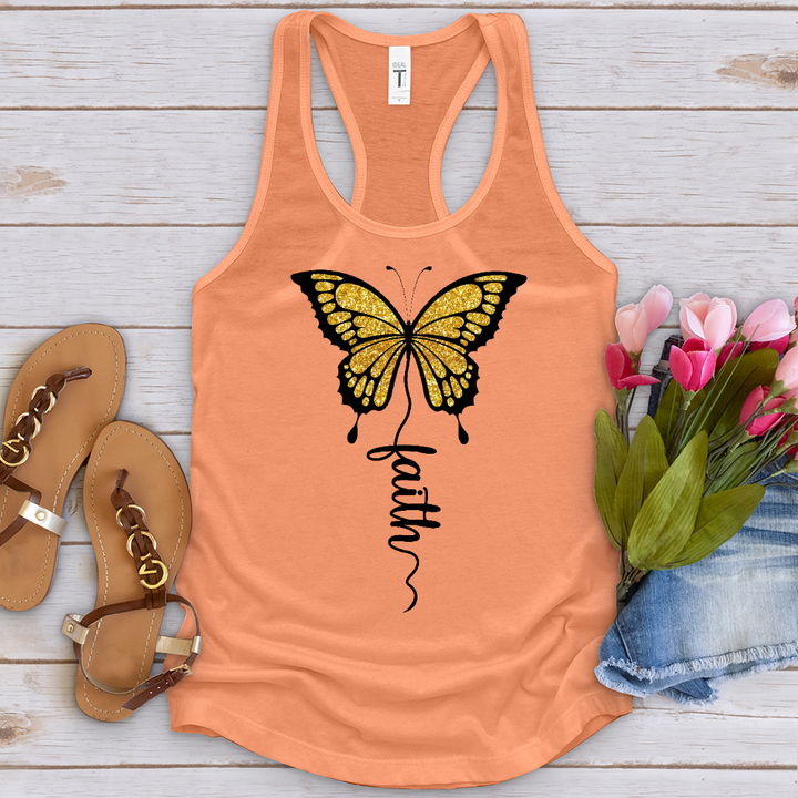 Gold Faith Butterfly Tank Top