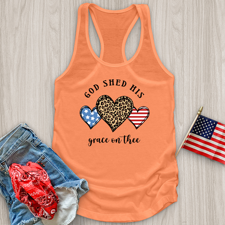 American Flag Heart Tank Top