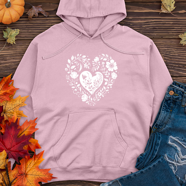 A simple floral heart 01 Midweight Hoodie