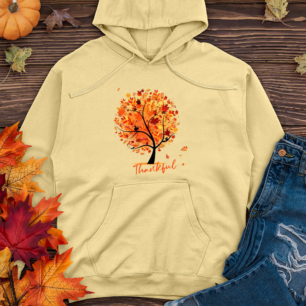 Thankful Autumn Tree   Midweight Hoodie