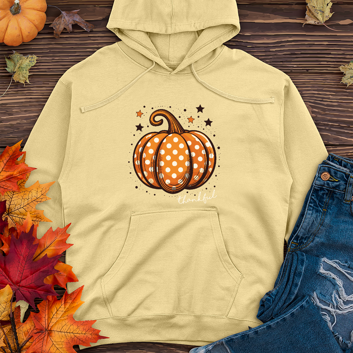 Thankful Dotted Pumpkin Midweight Hoodie