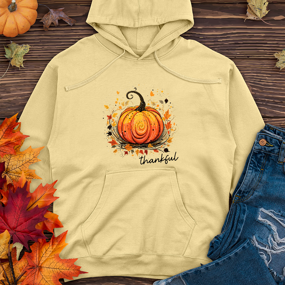 Thankful Pumpkin Swirl Midweight Hoodie