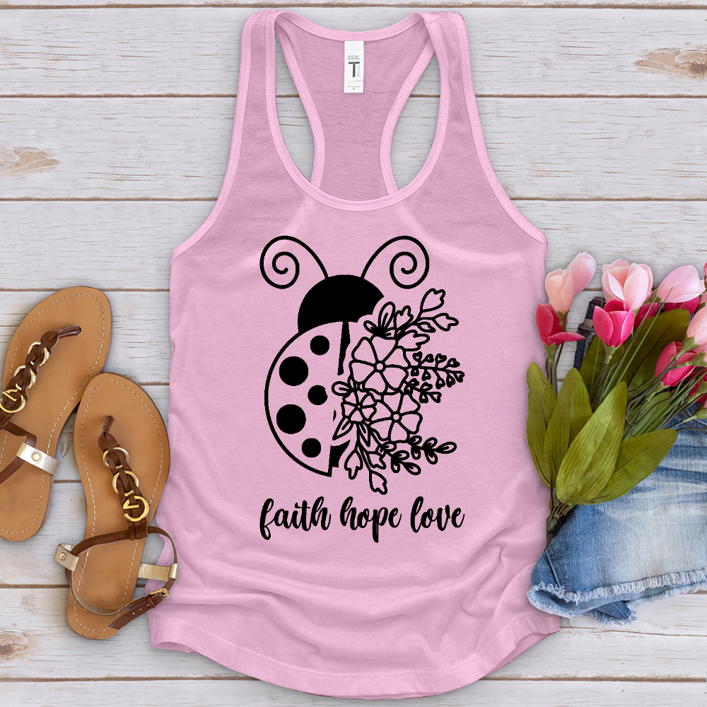 Faith Hope Love Ladybug Tank Top