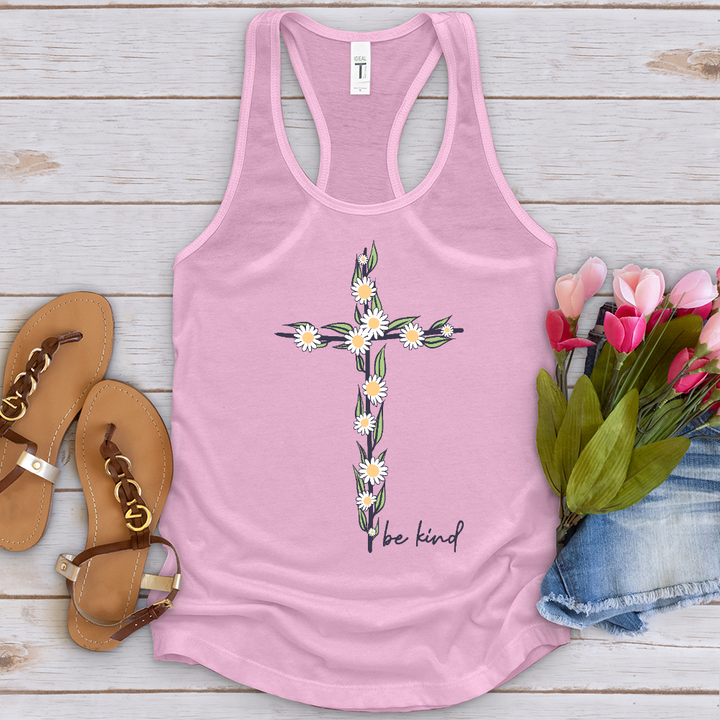 Be Kind Floral Cross Tank Top