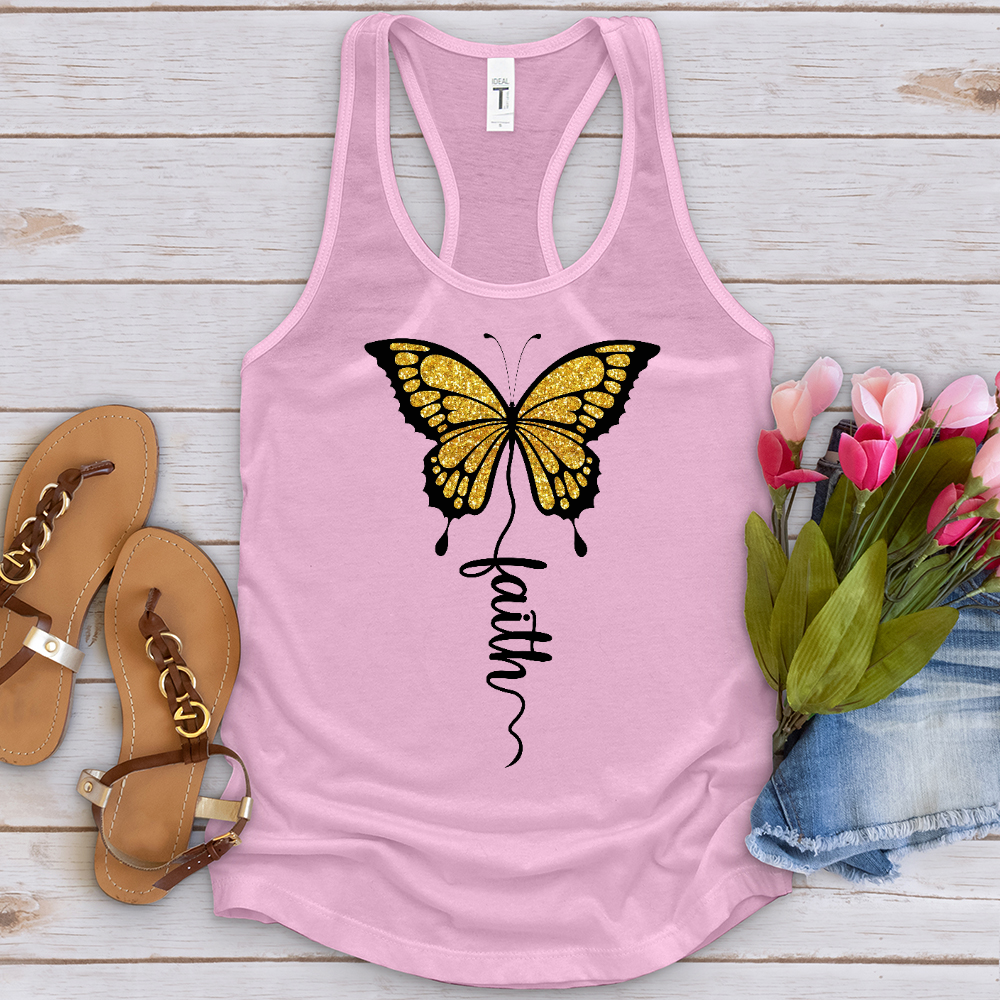 Gold Faith Butterfly Tank Top