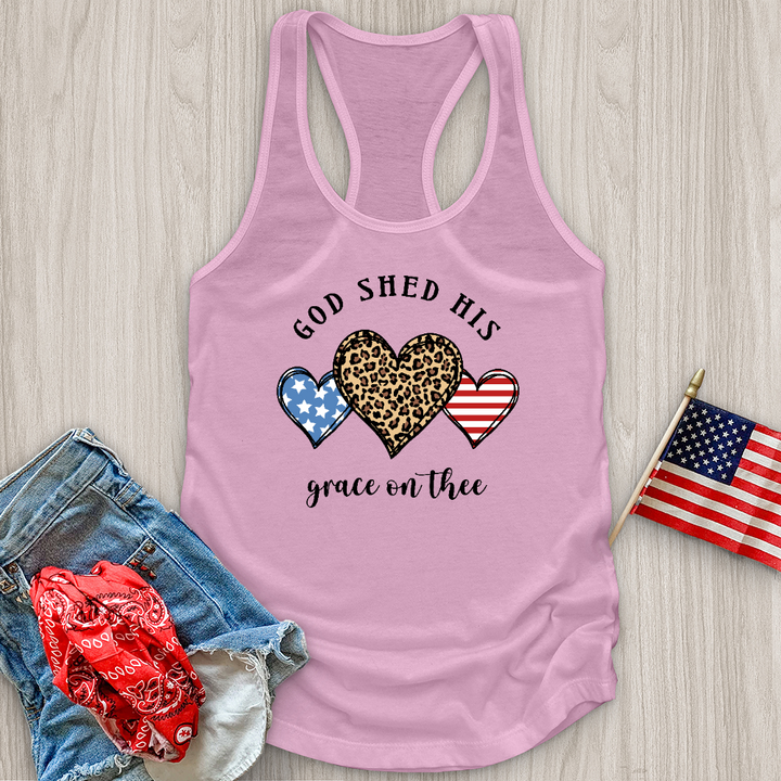 American Flag Heart Tank Top